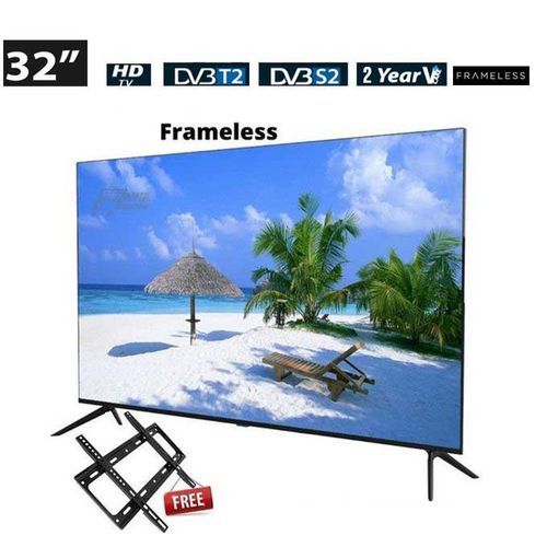 VP8832DF 32" HD Frameless Digital LED TV - Black + FREE WALL MOUNT. (2YRs WRTY)