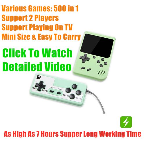 500 In 1 Mini Double Game Players X Box Game Consoles Green
