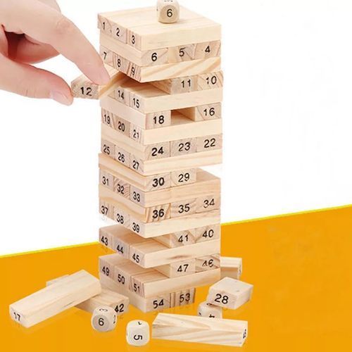 Jenga Game Wooden Blocks 54pcs- Large