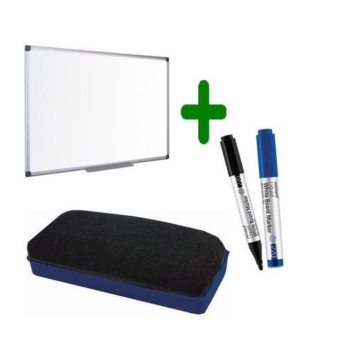 Whiteboard 3ft X 2ft, 2 White Board Markers & Duster