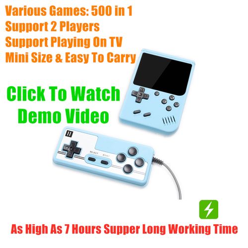 500in1 Mini Classic Games Double Game Player Handheld Game Console B