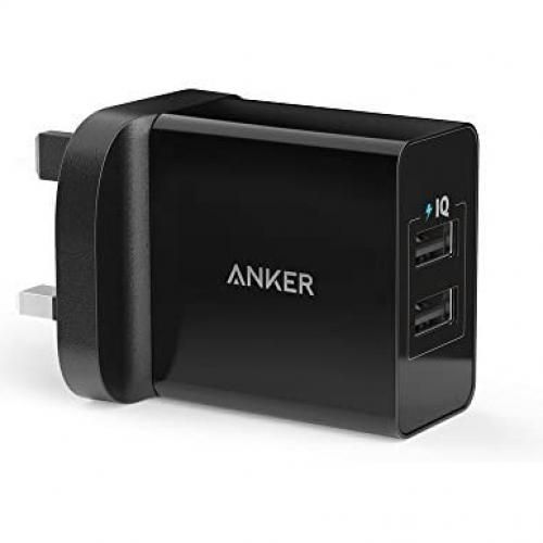 24Watt 2-Port USB Charger Adapter – Black