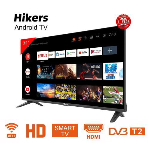 32'' Inch Frameless Android Smart HD LED TV - Black