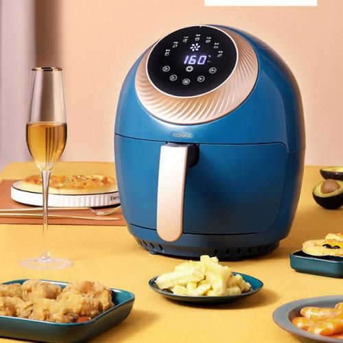 3.5L Air Fryer, No Oil And Smoke Electric Fryer, Elegant Dedsign,Blue