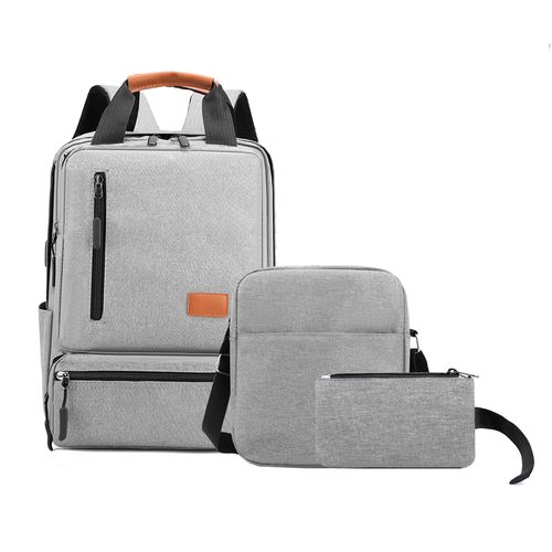 3 Pcs Men's Backpack Laptop Bag Casual All-match School Bag Crossbody Bag