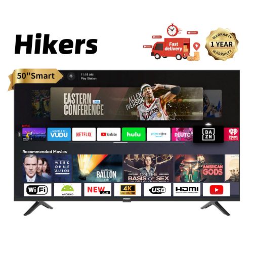 50'' Inch Frameless Android Smart 4K LED TV - Black