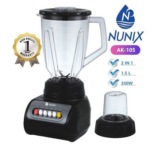 AK-105 - 2 In 1 Blender With Grinding Machine – 350W - 1.5L – Black