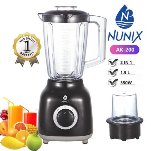 AK-200 – 2 In 1 Blender With Grinding Machine -1.5L – 350W – Black