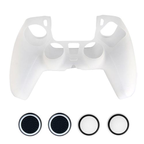 Anti-Slip Silicone Case Cover Joystick Cap For Sony PS5 White