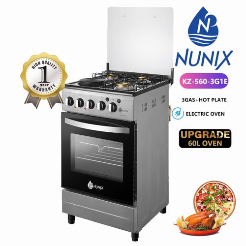 Free Standing 3 Gas Burner +1 Electric Cooker With Oven