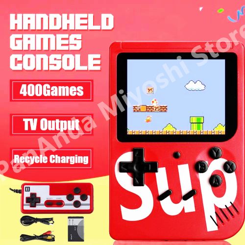 Handheld Game Console 400 Games/TV Output/Recycle Charging