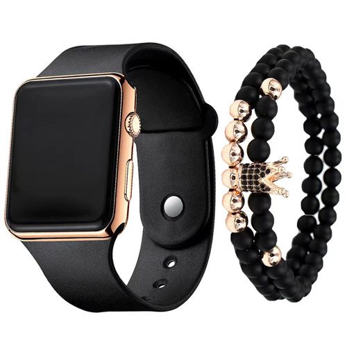 Men's And Women's Universal LED Watch + Crown Bracelet