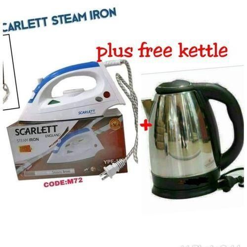 Steam Iron Box With FREE 2L Automatic Electric Water Kettle