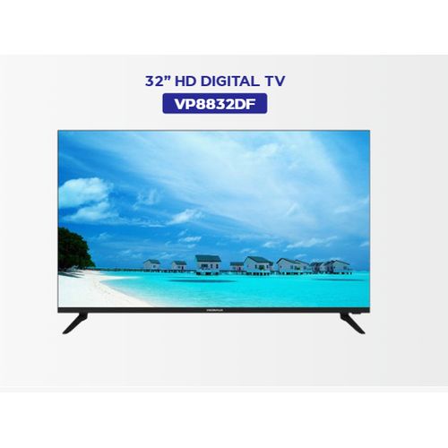 VP8832DF 32" HD Frameless Digital LED TV - Black + FREE WALL MOUNT.